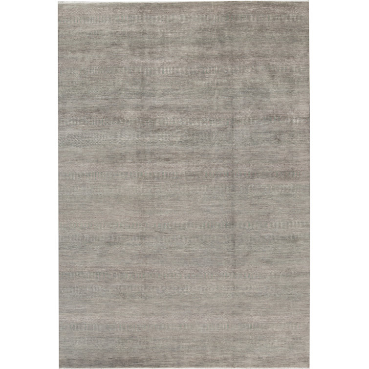 Bokara Rug Co., Inc. HandKnotted HighQuality Green and Gray Area Rug